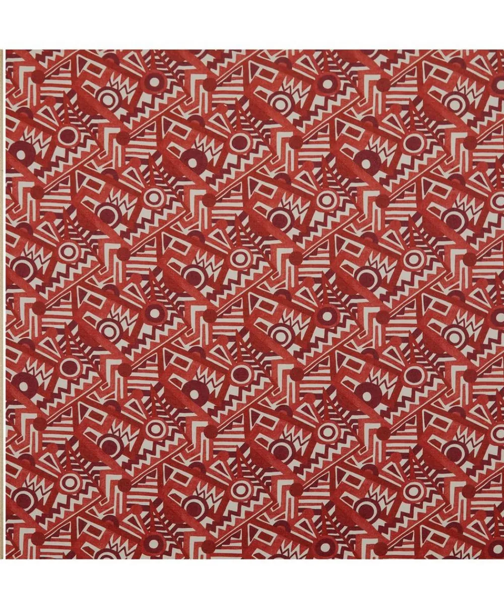 Liberty Interiors Furnishing Fabrics^Zig Zag Linen in Vesuvio