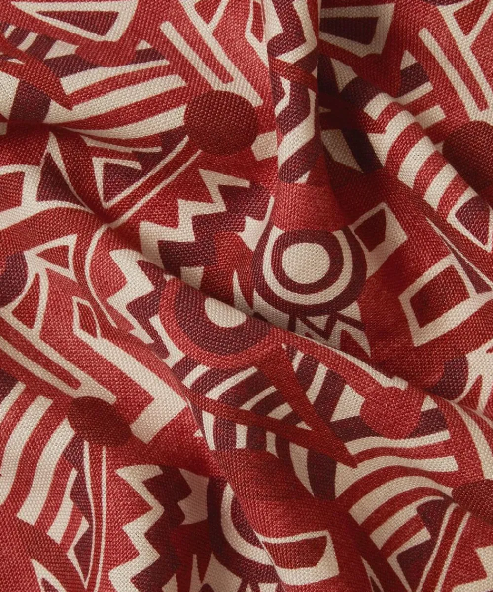 Liberty Interiors Furnishing Fabrics^Zig Zag Linen in Vesuvio