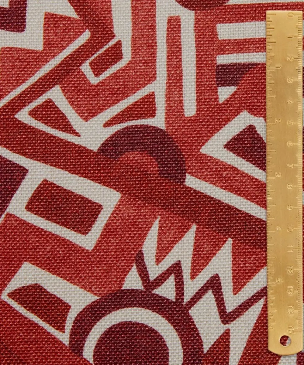 Liberty Interiors Furnishing Fabrics^Zig Zag Linen in Vesuvio